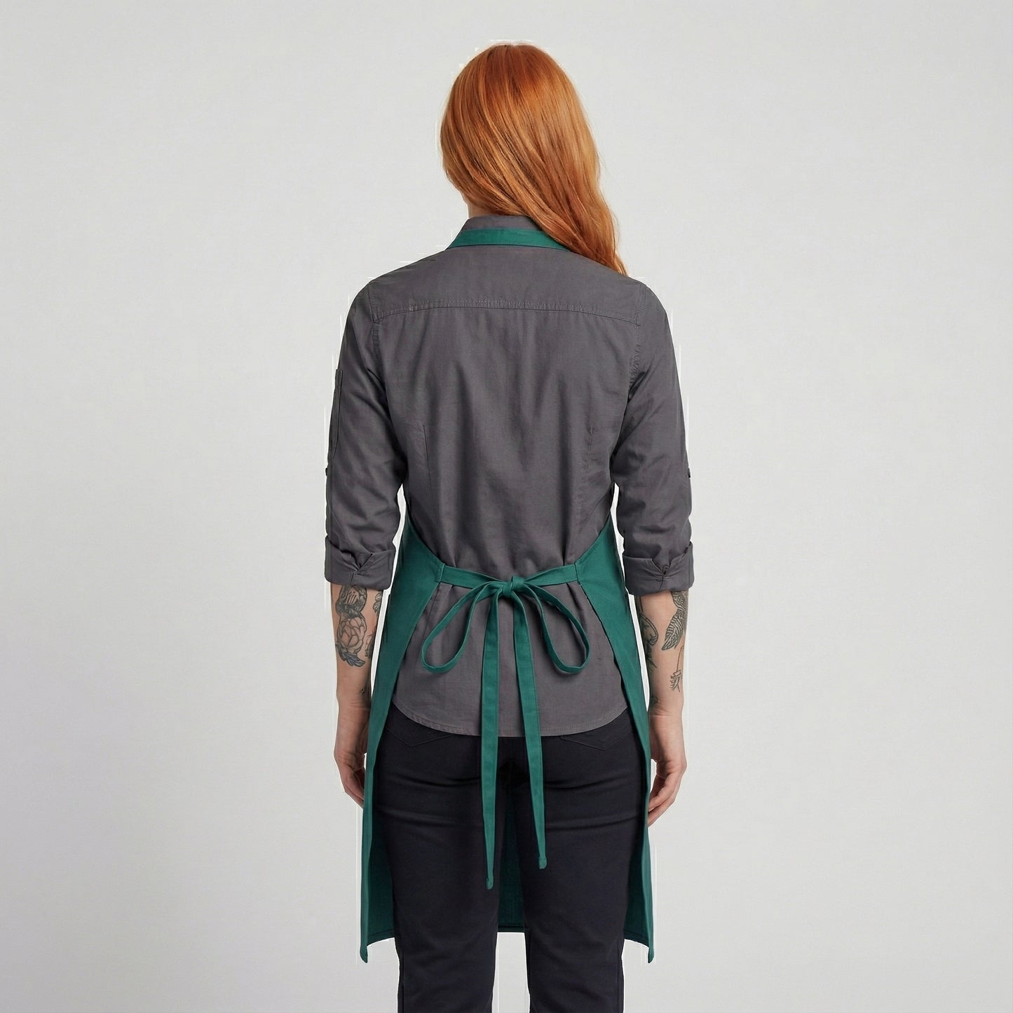 Basic Bib Apron With Pocket - Kelly Green