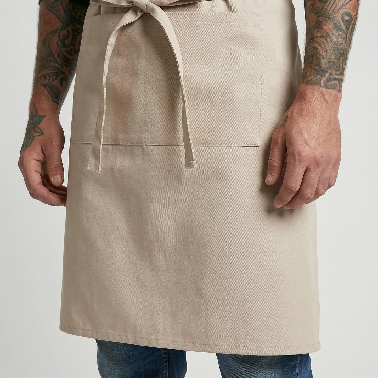 Classic Chef Apron Two Pockets - Khaki