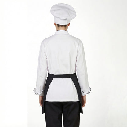 Water Repellent Short Waist Apron With 3 Pockets - Black