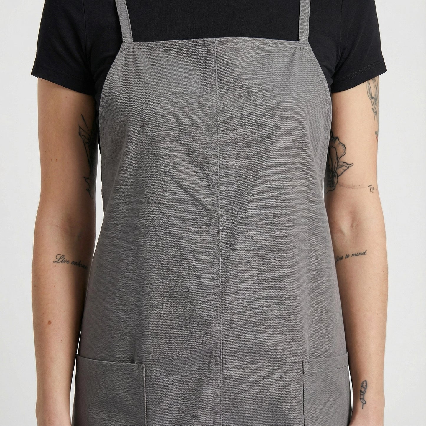 Water Repellent Split-Leg Lady Pinafore Apron - Grey