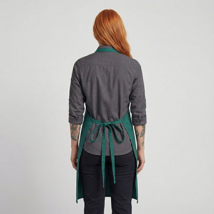 Basic Bib Apron With Pocket - Kelly Green