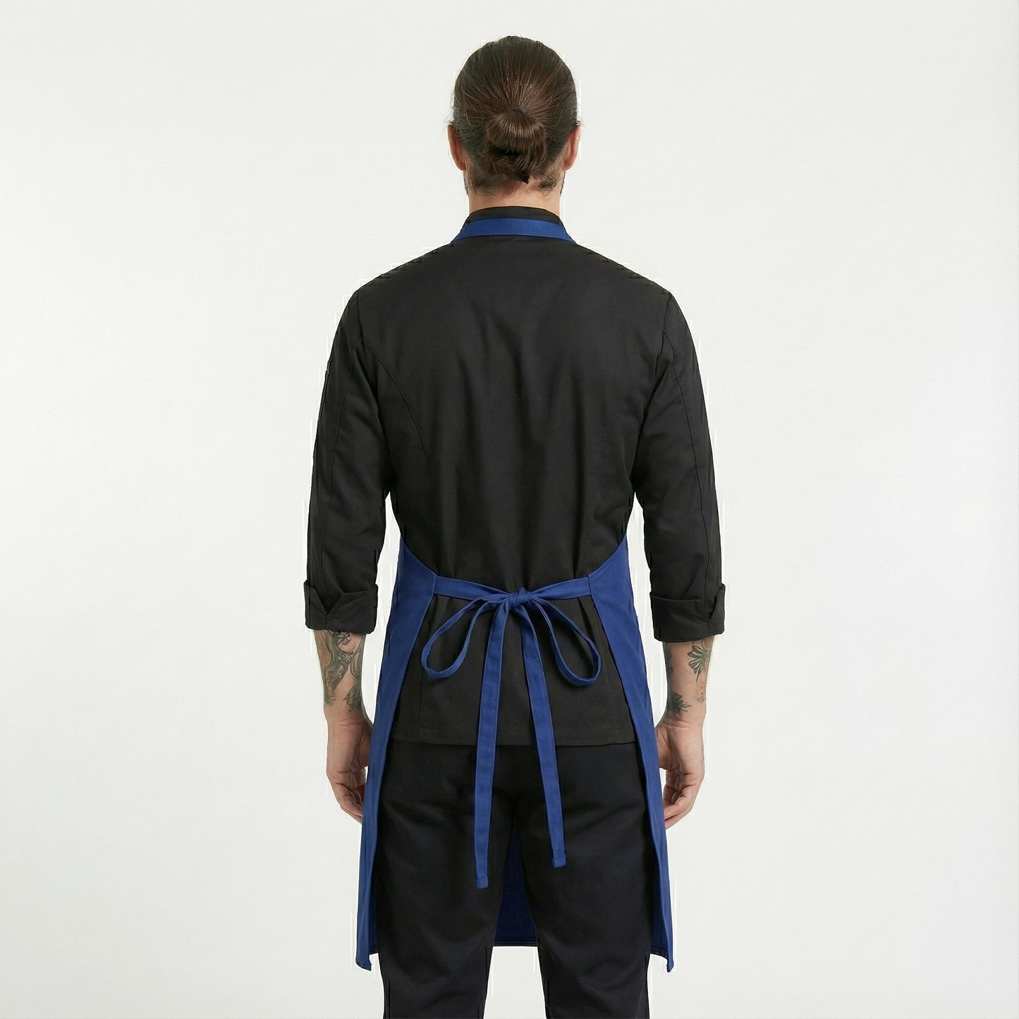 Basic Bib Apron With Pocket - Navy Blue