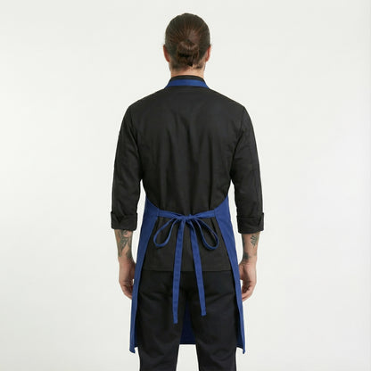 Basic Bib Apron With Pocket - Navy Blue