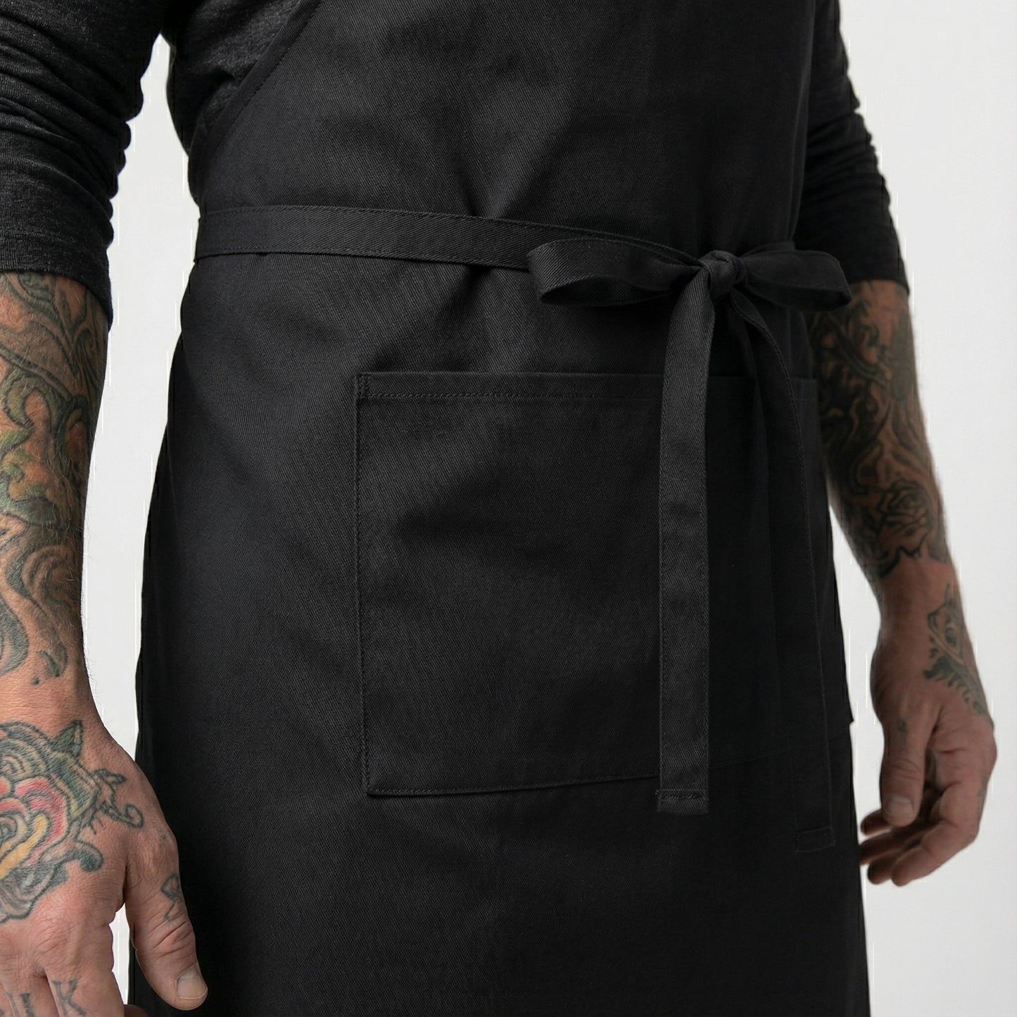 Classic Chef Apron Two Pockets - Black