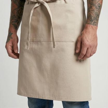 Classic Chef Apron Two Pockets - Khaki