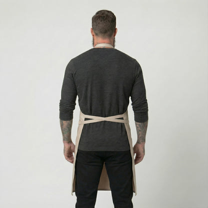 Classic Chef Apron Two Pockets - Khaki