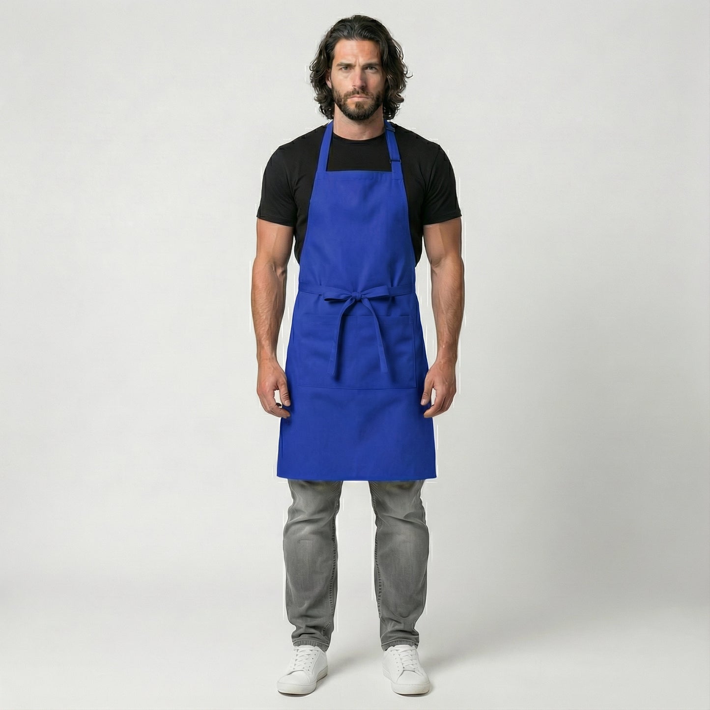 Classic Chef Apron Two Pockets - Royal Blue