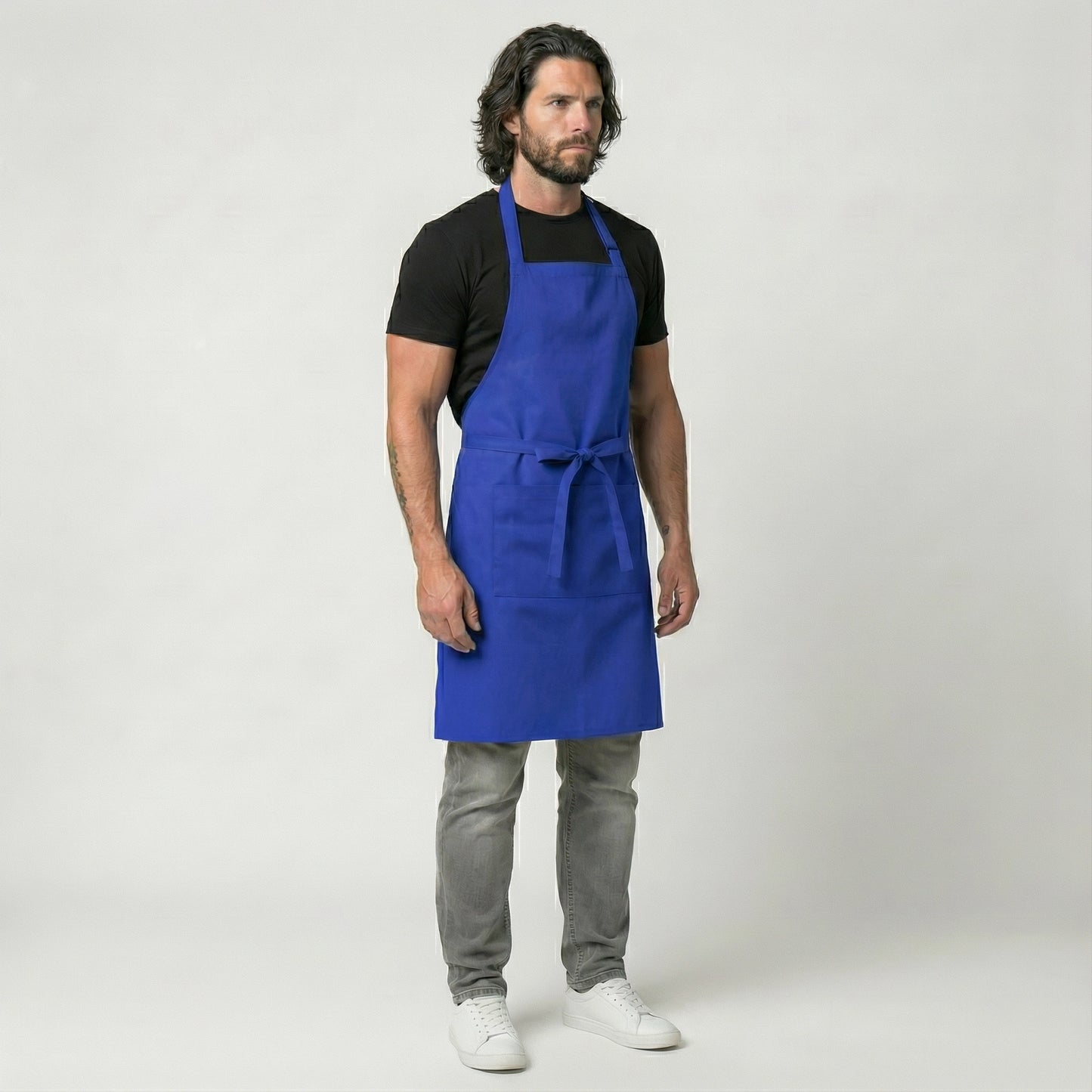 Classic Chef Apron Two Pockets - Royal Blue