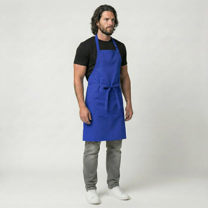 Classic Chef Apron Two Pockets - Royal Blue