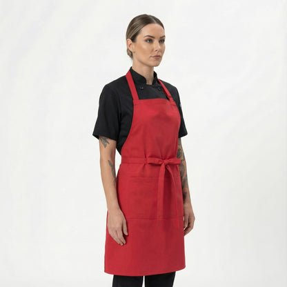 Classic Chef Apron Two Pockets - Red