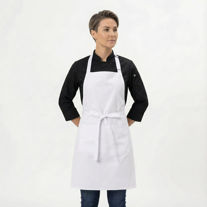 Classic Chef Apron Two Pockets - White