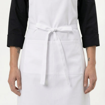 Classic Chef Apron Two Pockets - White