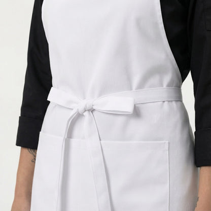 Classic Chef Apron Two Pockets - White