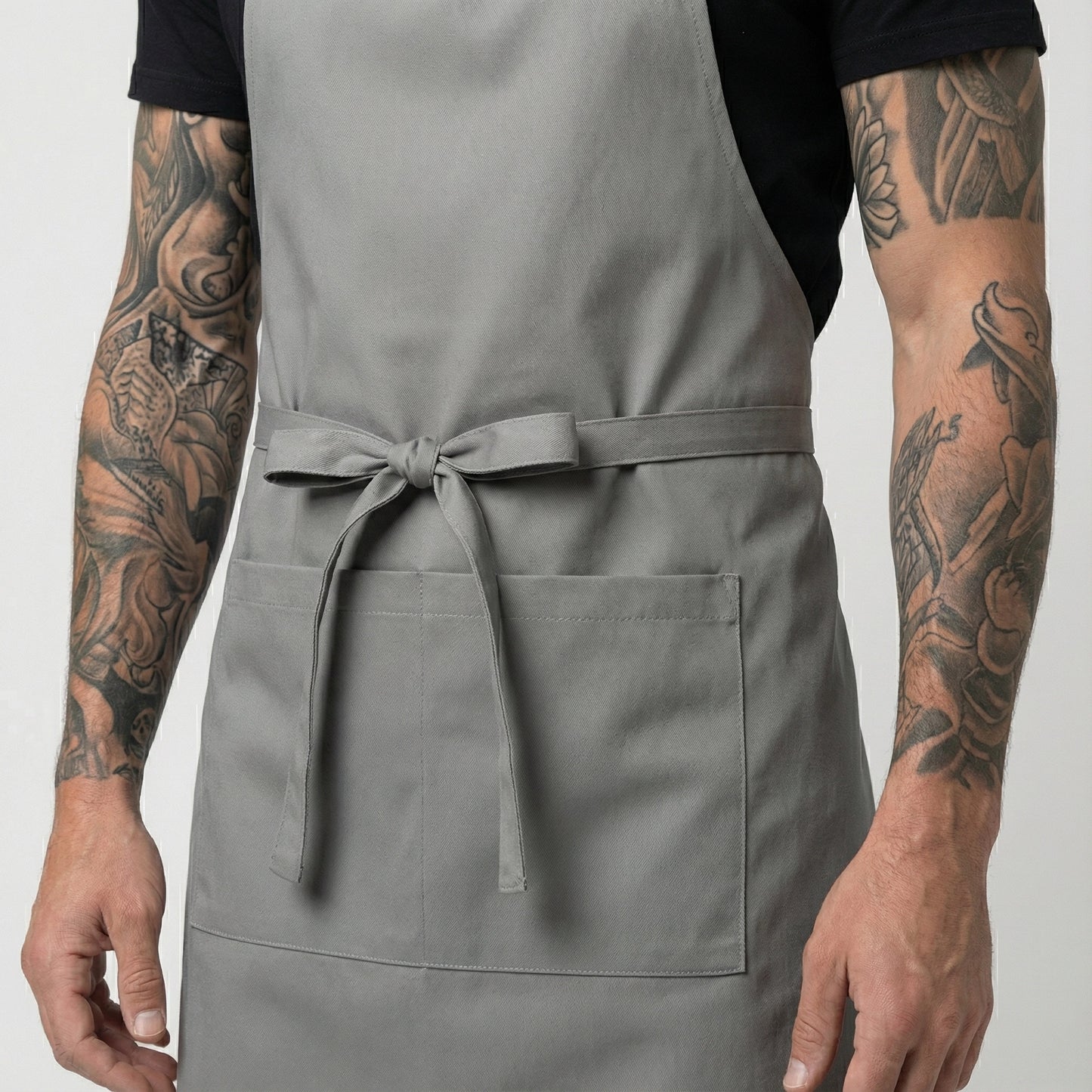 Classic Chef Apron Two Pockets - Gray