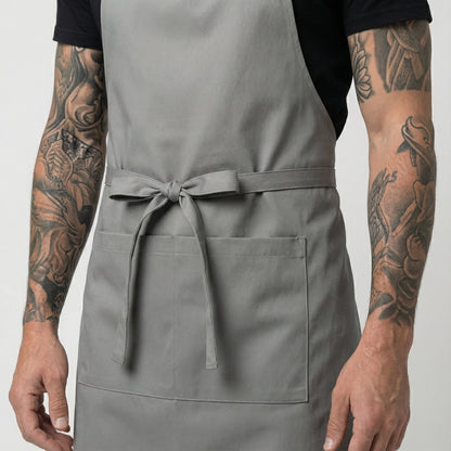 Classic Chef Apron Two Pockets - Gray