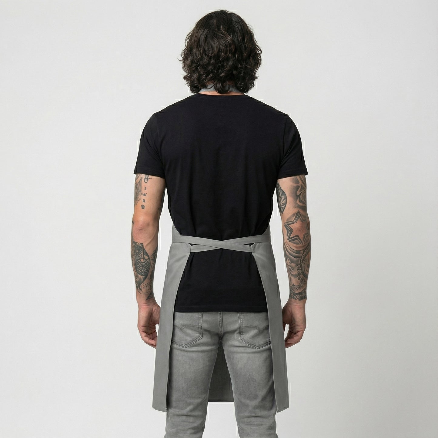 Classic Chef Apron Two Pockets - Gray